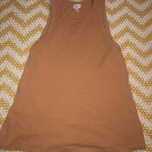 Tan ribbed tank top
